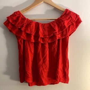 Red Off-the-Shoulder Top